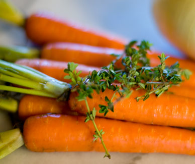 Spring Caramelized Carrot Risotto - image of carrots