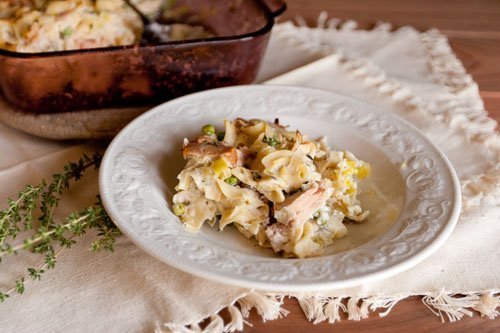 Island Trollers Tuna Noodle Casserole with leeks and fresh thyme Island Trollers Tuna Noodle Casserole with leeks and fresh thyme