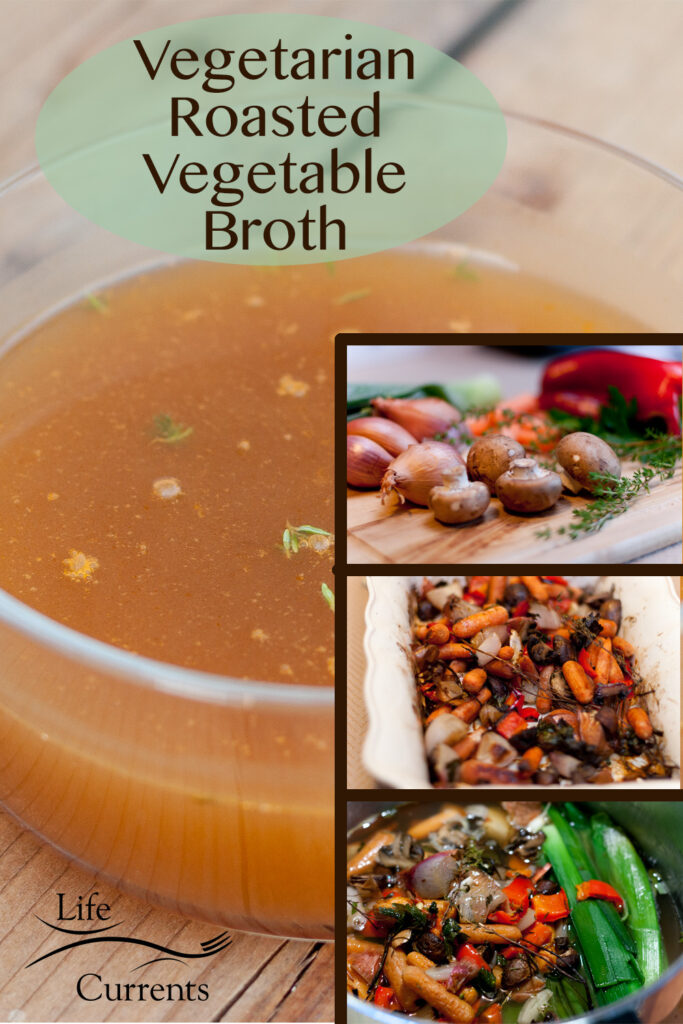 Vegetarian Broth Recipe collage with title
