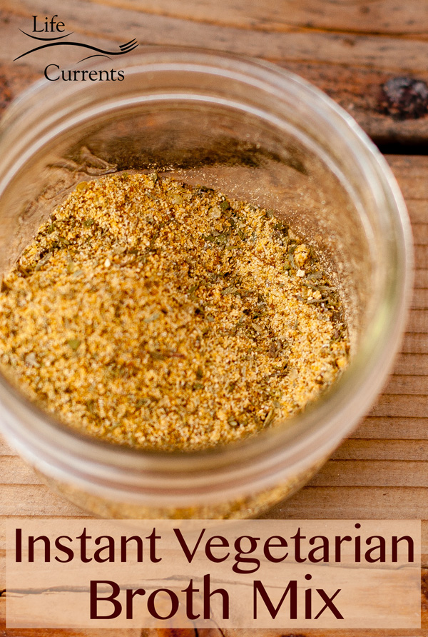 My Instant Vegetarian Broth Mix has no sodium, is vegan, gluten-free, low in calories, and adds a nice flavor boost to soups, stews, casseroles, or anywhere you need some broth. 