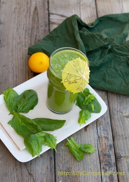 There are many versions of the Green Monster Smoothie out there; this is mine: it's vegan, gluten-free, grain-free, and yummy. I love this drink both because it&rsquo;s uber-healthy, and because it&rsquo;s super-delish. #healthy #smoothie #vegan 