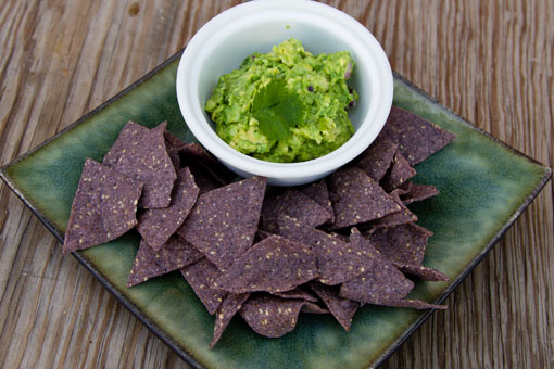 guacamole and chips made with the Gwen avocado.