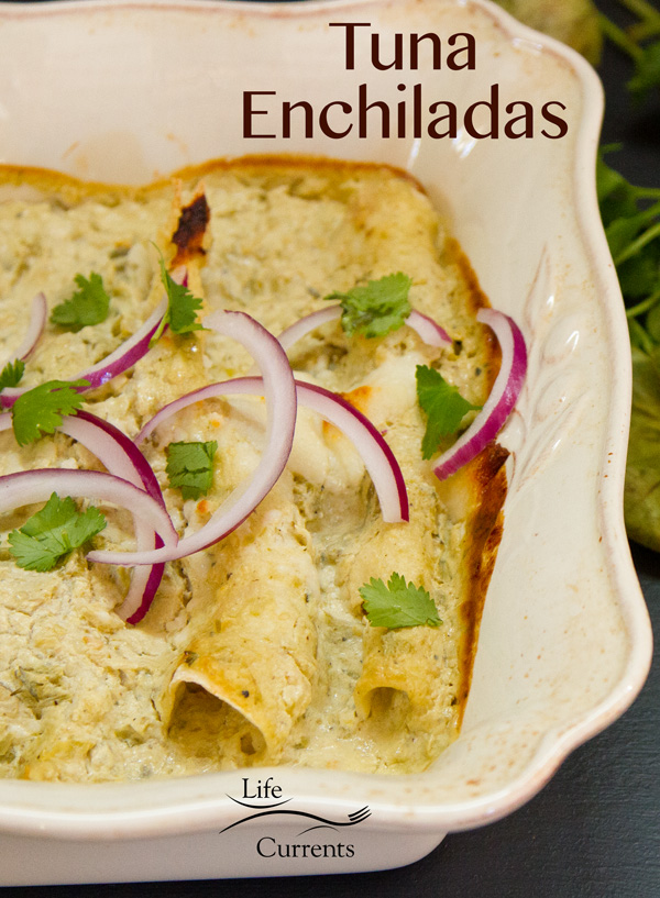 Island Trollers Tuna Enchiladas with tomatillos and green chile cream sauce #Mexican #Tuna #enchiladas Island Trollers Tuna Enchiladas with tomatillos and green chile cream sauce #Mexican #Tuna #enchiladas