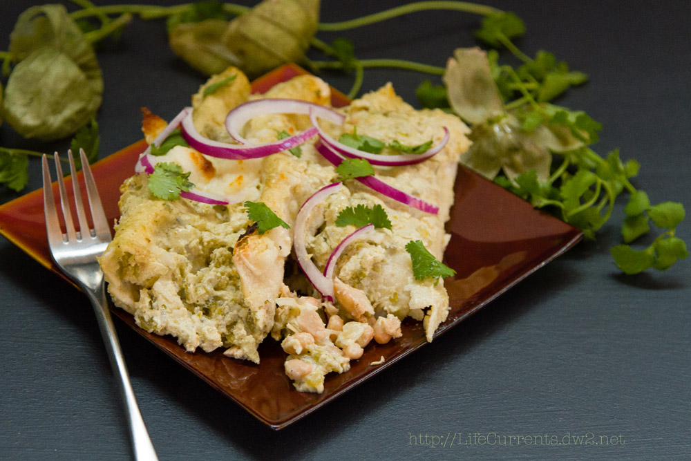 Island Trollers Tuna Enchiladas with tomatillos and green chile cream sauce | Life Currents Island Trollers Tuna Enchiladas with tomatillos and green chile cream sauce | Life Currents
