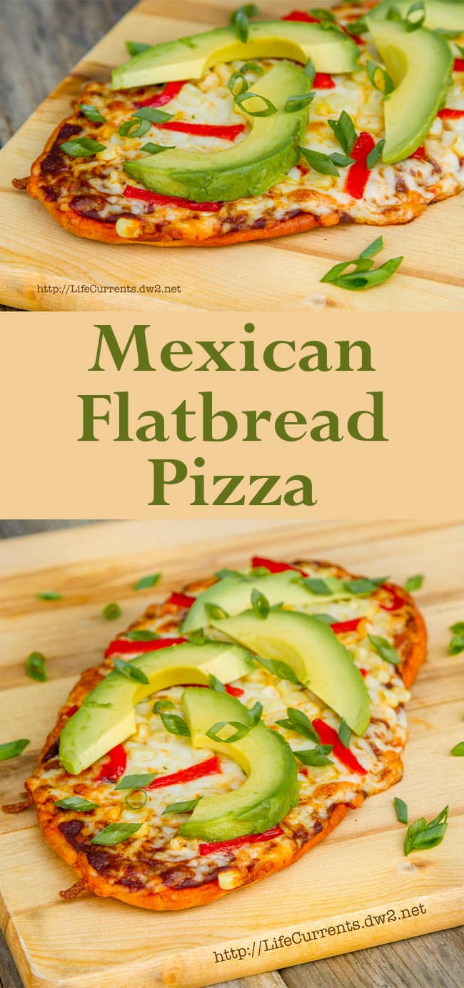two images of flatbread pizzas in a collage for Pinterest.