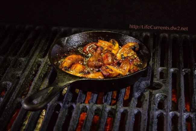 Mushroom Asada on the grill for awesome tacos! https://lifecurrentsblog.com