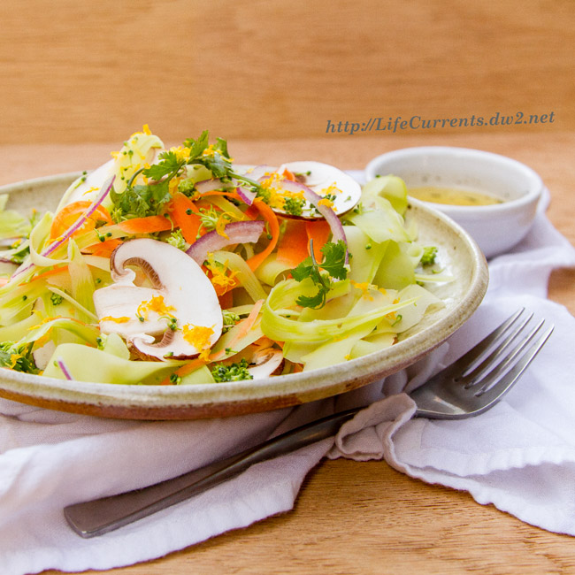 Shaved Broccoli Salad from Life Currents detox cleanse vegan vegetarian healthy gluten-free fresh https://lifecurrentsblog.com