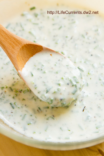 Skinny Buttermilk Ranch Dressing by Life Currents