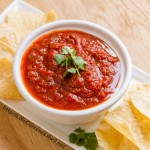 Easy Restaurant Style Salsa is made with canned crushed tomatoes so it's super easy to whip together http://lifecurrentsblog.com