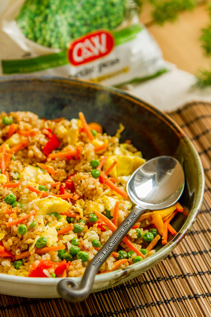 Vegetable Fried Rice is a great way to get more veggies into your family's meals by Life Currents https://lifecurrentsblog.com Healthy meals for kids healthy meal recipes easy meals with vegetables quick meals with vegetables #premiumveggies #Pmedia #ad