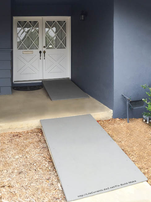 finished DIY ramps in place