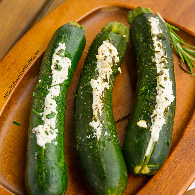Grilled Stuffed Zucchini - Stuffed Zucchini grilled to veggie perfection!