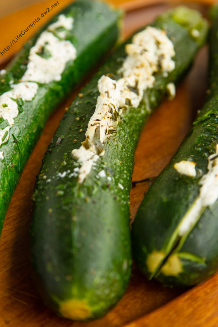 Grilled Stuffed Zucchini - Stuffed Zucchini grilled to veggie perfection! 