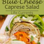 Plank Grilled Blue Cheese Caprese is a fun way to enjoy Caprese as an appetizer or a salad. The combination of sweet tomatoes, savory melted blue cheese, and smoky grilled onions is simply divine!