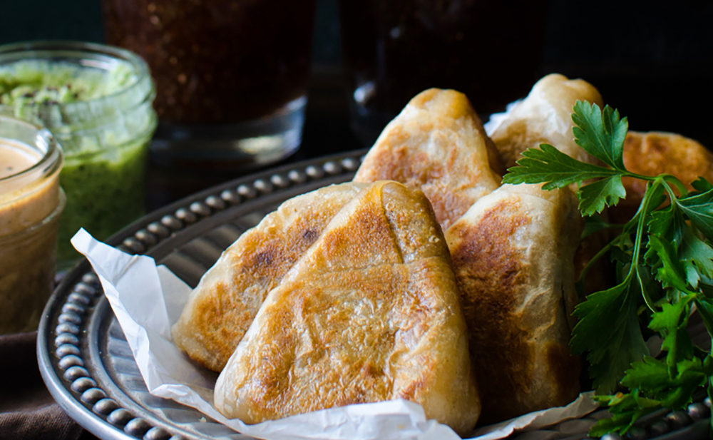 October is Tailgating Snacks Month 2016 - Curried Beef Roti (Sri Lankan Beef Roti)