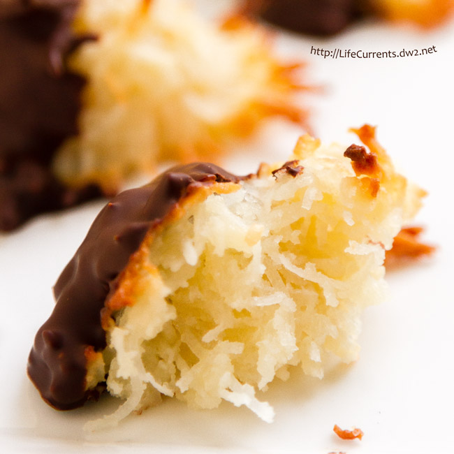 Chocolate Dipped Coconut Macaroons - These are definitely one of my favorite cookies - crunchy toasted exterior with a chewy soft inside Chocolate Dipped Coconut Macaroons - These are definitely one of my favorite cookies - crunchy toasted exterior with a chewy soft inside