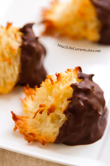 Chocolate Dipped Coconut Macaroons - These are definitely one of my favorite cookies - crunchy toasted exterior with a chewy soft inside Chocolate Dipped Coconut Macaroons - These are definitely one of my favorite cookies - crunchy toasted exterior with a chewy soft inside