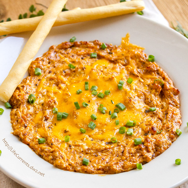 October is Tailgating Snacks Month 2016 - Roasted Chipotle & Garlic Baked Dip - cheesy and hot from the oven - this dip is so good. You are going to want to make this for your next party!