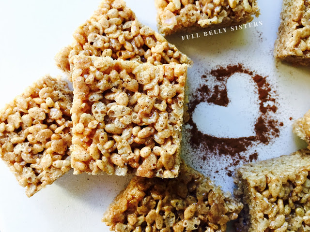 October is Tailagting Snacks Month 2016 - Brown Butter Cinnamon Churro Rice Krispie Treats