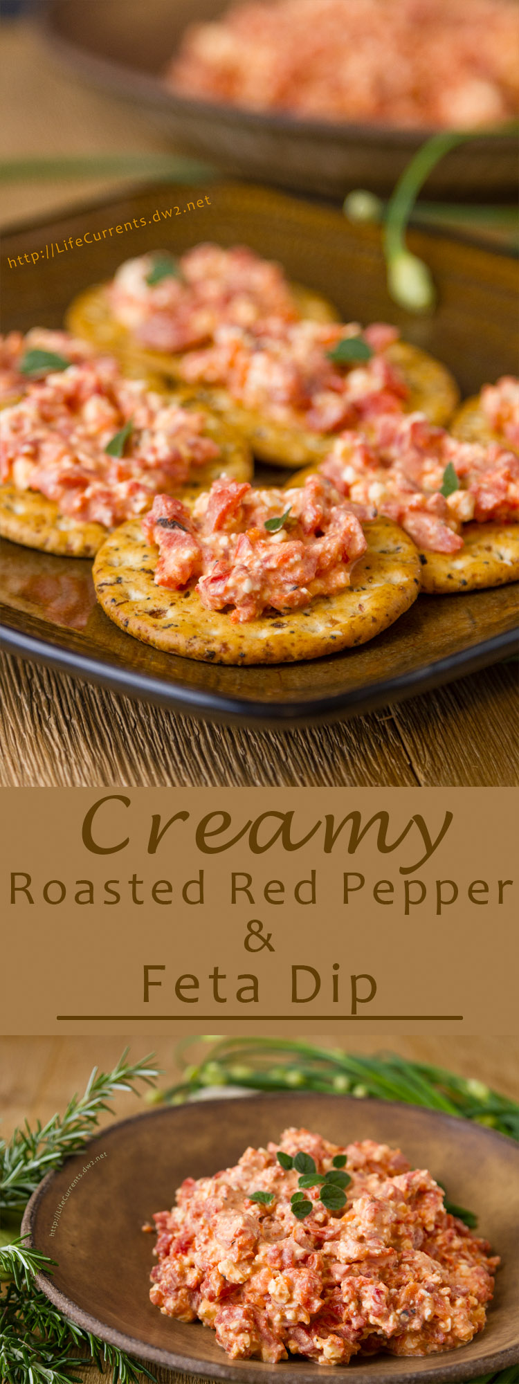  Creamy Roasted Red Pepper and Feta Dip &ndash; full of flavor & really impressive, but super easy to make. All they&rsquo;ll know is how delicious it is!