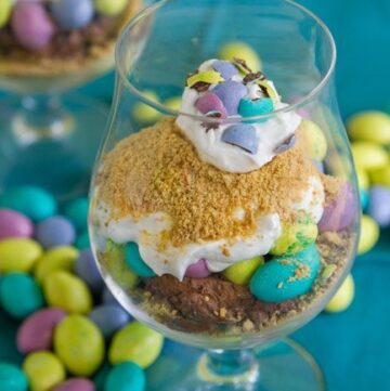 Easy M&Ms Easter Individual Parfaits