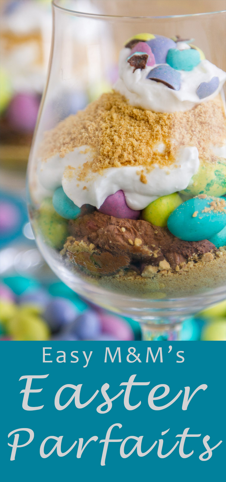 Easy M&Ms&reg; Easter Individual Parfaits #dessert #ad #desserts #sweets #Easter