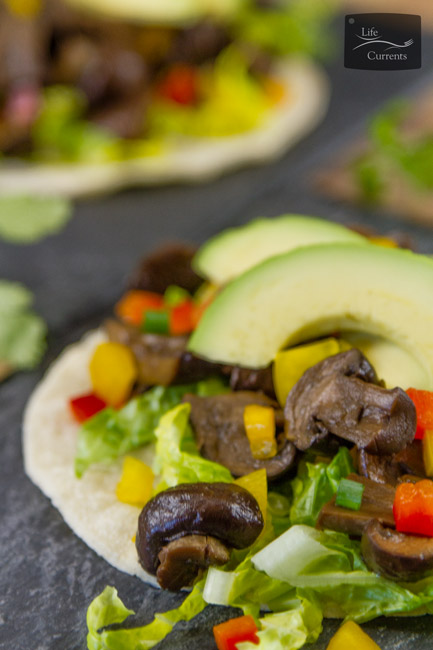 Crock Pot {or Slow Cooker} Mushroom Asada or Hongos Asada in Spanish are vegan, vegetarian, gluten-free, and perfect for Cinco de Mayo or any Taco Tuesday!