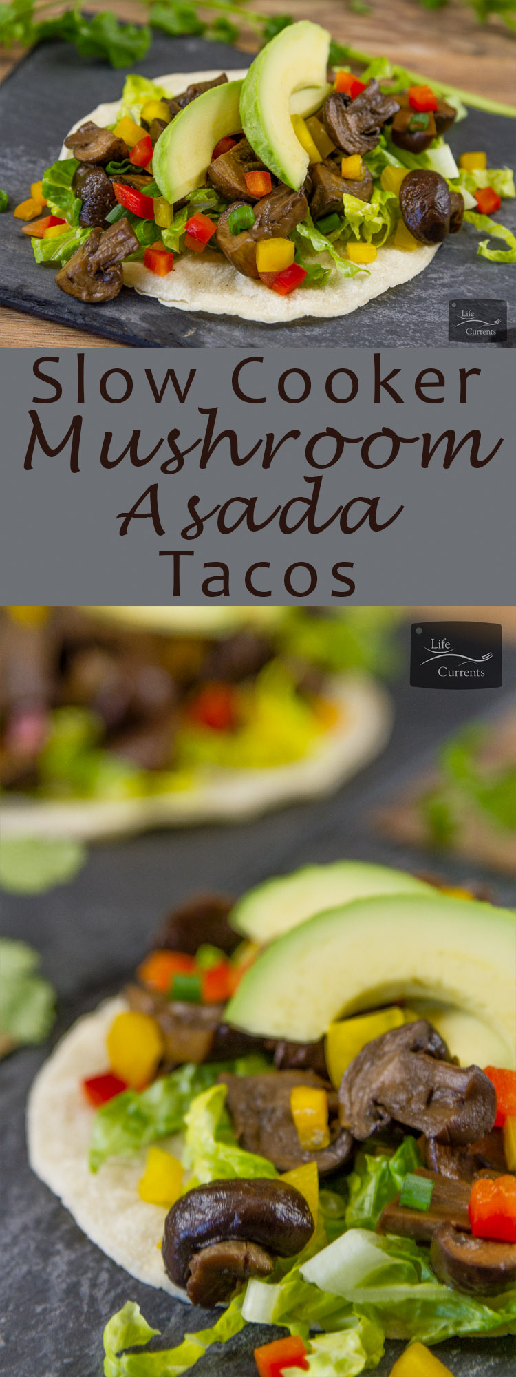 Crock Pot {or Slow Cooker} Mushroom Asada or Hongos Asada in Spanish are vegan, vegetarian, gluten-free, and perfect for Cinco de Mayo or any Taco Tuesday!