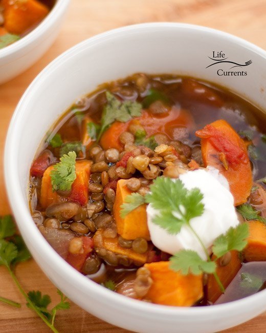 Lentil and Sweet Potato Stew recipe vegan gluten free 