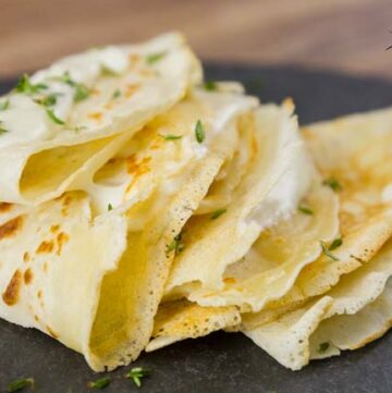 Brie Butter Sauce Crepes Recipe - Made in France