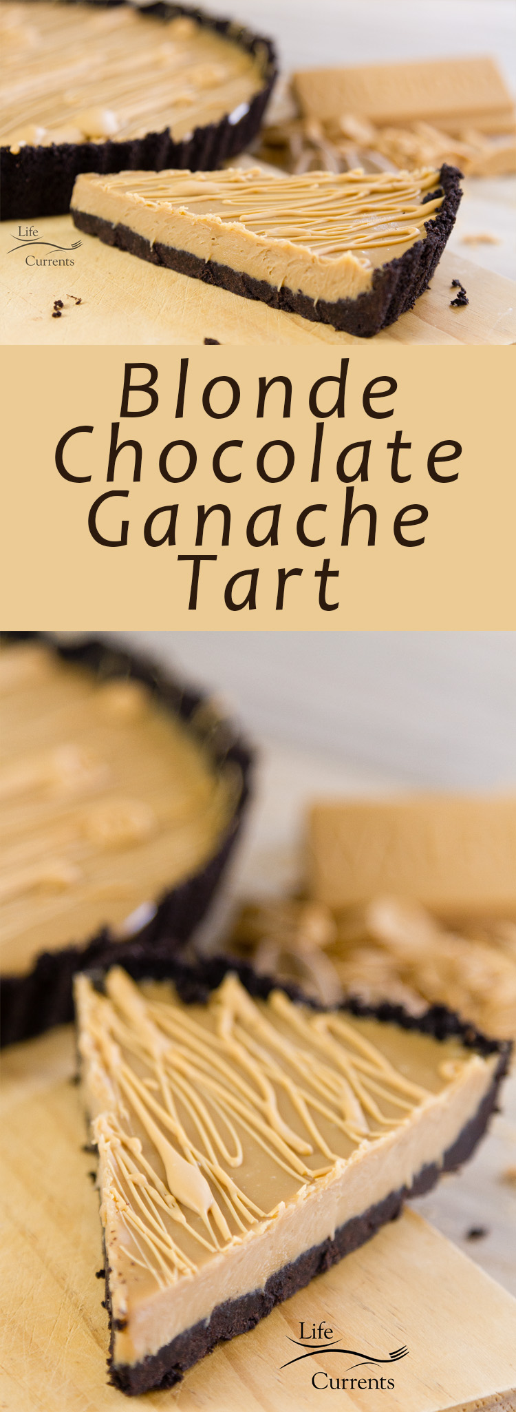 No-Bake Blonde Chocolate Ganache Tart No-Bake Blonde Chocolate Ganache Tart is rich and creamy, elegant, and easy to make. No baking required.