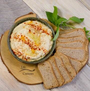 Pineapple Serrano Hummus is a wonderfuly flavorful healthy snack