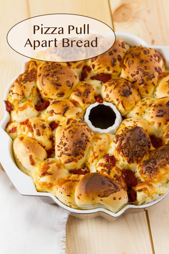 baked bread in a pan.