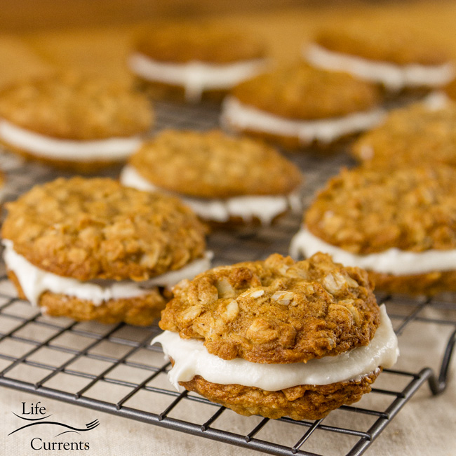 French Onion Tart featured recipe Oatmeal Sandwich Cookies - part of Freaky Friday's cookie exchange