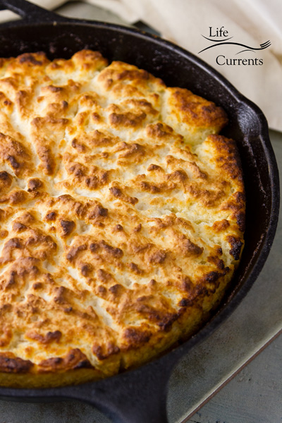 Skillet Buttermilk Butter Biscuits - baked in a cast iron skillet 