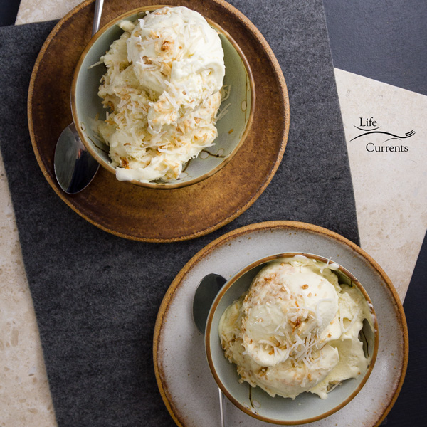 Coconut Custard Ice Cream - a frozen custard ice cream