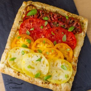 Ombre Heirloom Tomato Ricotta Tart