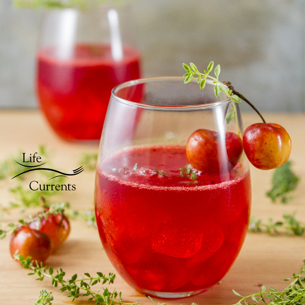 Cherry Scotch Sipper a light refreshing summer drink