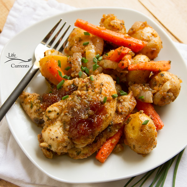 Italian Apricot Chicken - a one dish meal