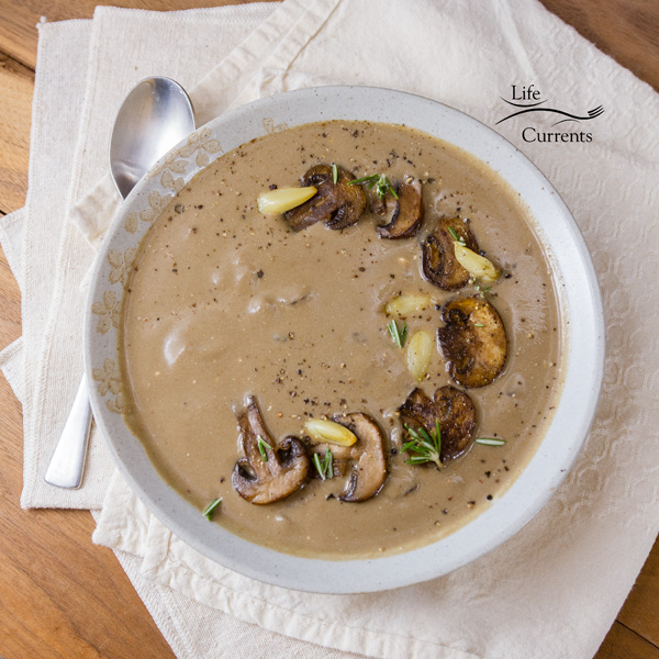 Garlic Mushroom Soup - All these flavors coming together on your spoon will make for a delicious comforting meal. 