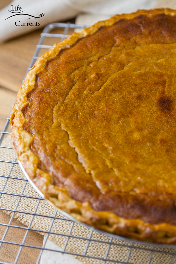a whole pie on a cooling rack