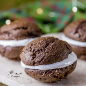 Chocolate Marshmallow Moonpies perfect for holiday cookie exchanges