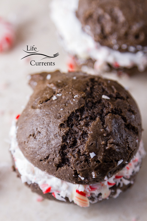 They were amazing! So, I thought I&rsquo;d share them with you. You know, if you agree that peppermint is amazing! Peppermint Brownie Sandwich Cookies!