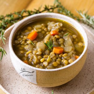 gluten-free, fiber-rich, vegan Lentil Soup is one of my favorite easy to make soups