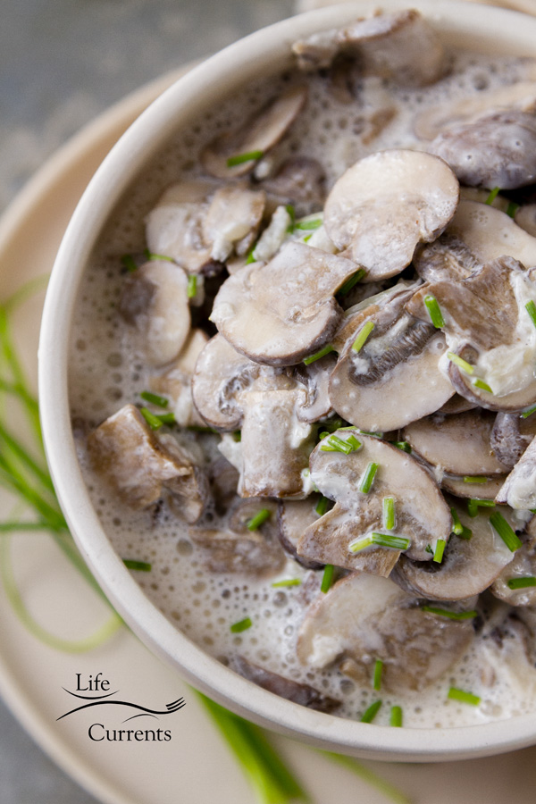 Garlic Mushrooms in Sour Cream - It&rsquo;s the perfect easy to make side dish or topper for lots of tasty dishes. 