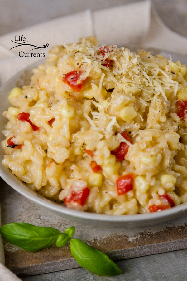 Corn and Red Pepper Risotto This recipe makes a nice big batch of risotto. 