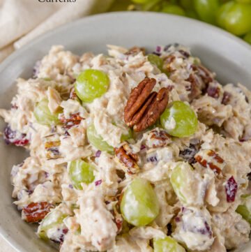 Cranberry Pecan Tuna Salad - try a new twist on the traditional tuna salad - with cranberries, pecans, and grapes