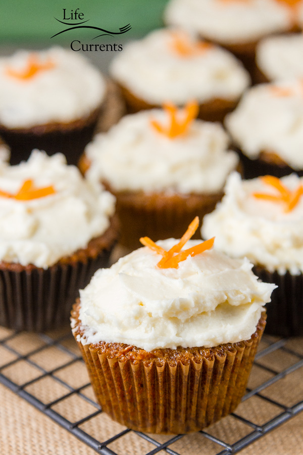 A whole bunch of Carrot Cake Cupcakes with Cream Cheese Frosting Recipe waiting to be eaten 