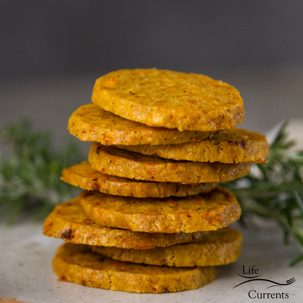 homemade Crackers in a stack