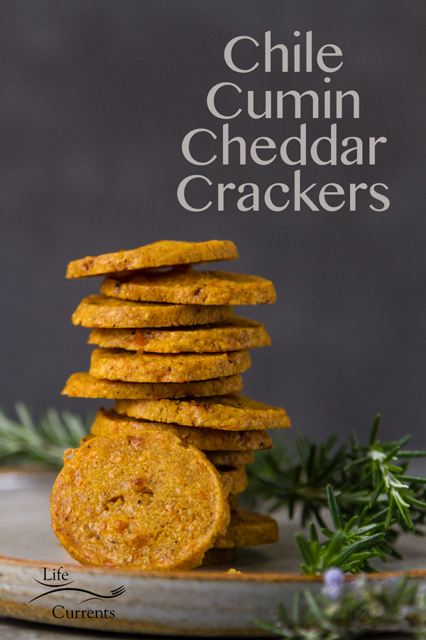 Chile Cumin Cheddar Crackers - Zesty and delicious little nibbles of cheesy goodness go great on a cheese platter, with soup or salad. 